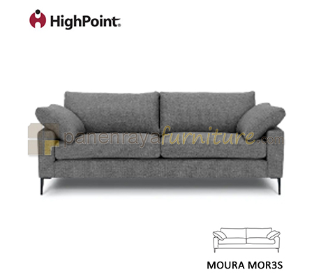 Panen Raya Furniture Sofa 3 Seater HighPoint Moura MOR3S