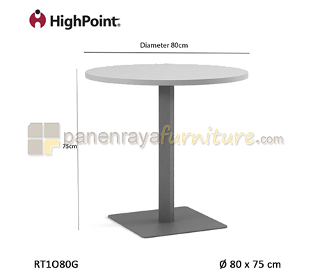 Panen Raya Meja Cafe Bundar HighPoint Monza RT1O80 Grey D80x75
