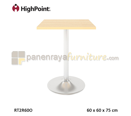 Panen Raya Furniture Meja Cafe Square HighPoint Monza RT2R60O Light Beech 60x60x75
