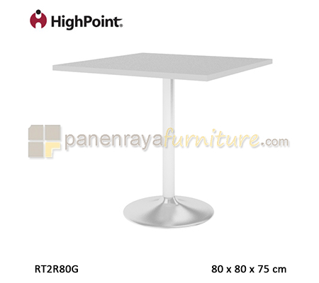 Panen Raya Furniture Meja Cafe Square HighPoint Monza RT2R80G Grey 80x80x75