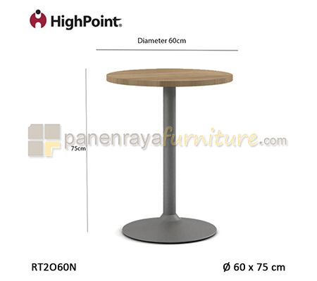 Panen Raya MEJA CAFE ROUND HIGHPOINT MONZA RT2O60N CAPPUCCINO D60x75