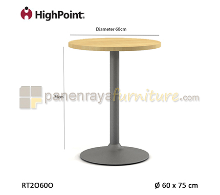 Panen Raya Meja Cafe Round HighPoint Monza RT2O60O Light Beech D60x75