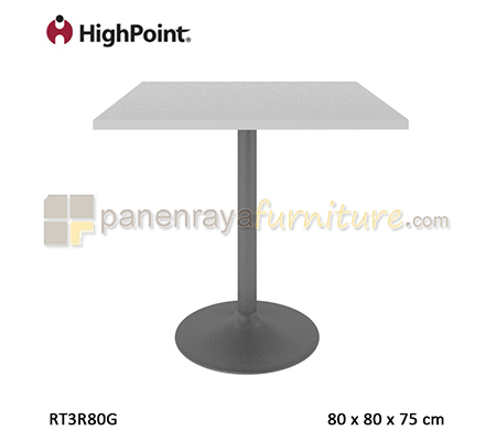 Panen Raya Furniture Meja Cafe Square HighPoint Monza RT3R80G Grey 80x80x75