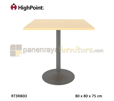 Panen Raya Furniture Meja Cafe Square HighPoint Monza RT3R80O Light Beech 80x80x75