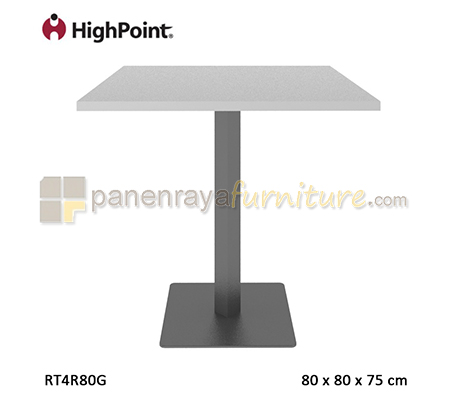 Panen Raya Furniture Meja Cafe Square HighPoint Monza RT4R80G Grey 80x80x75
