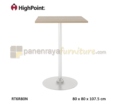 Panen Raya Furniture Meja Cafe Tinggi HighPoint Monza RT6R80N Cappuccino 80x80x108
