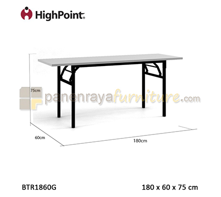 Panen Raya Furniture Meja Banquet Square HighPoint Monza BTR1860G Grey 180x60x75