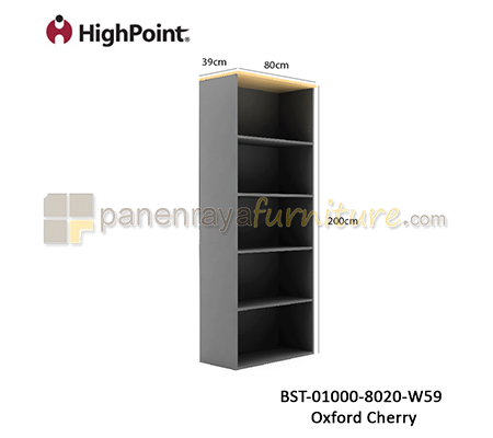 Panen Raya Rak Arsip Tinggi Full Tanpa Pintu HighPoint Storio BST 01000 8020 W59 Light Beech