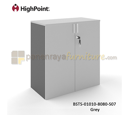 Panen Raya Furniture Lemari Arsip Rendah 2 Pintu Panel HighPoint Storio BSTS 01010 8080 S07 Grey