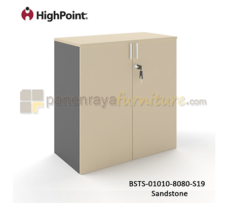 Panen Raya Furniture Lemari Arsip Rendah 2 Pintu Panel HighPoint Storio BSTS 01010 8080 S19 Sandstone