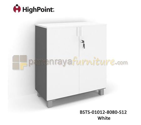 Panen Raya Lemari Arsip Rendah 2 Pintu Panel Kaki Plastik HighPoint Storio BSTS 01012 8080 S12 White
