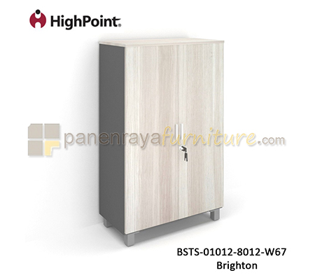 Panen Raya Furniture Lemari Arsip Tinggi 2 Pintu Panel Kaki Plastik HighPoint Storio BSTS 01012 8012 W67 Brighton