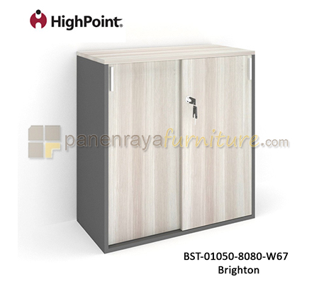 Panen Raya Furniture Lemari Arsip Rendah 2 Pintu Sliding HighPoint Storio BST 01050 8080 W67 Brighton
