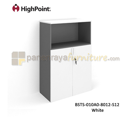 Panen Raya Lemari Arsip Tinggi Kombinasi Rak Dan 2 Pintu Panel HighPoint Storio BSTS 010A0 8012 S12 White