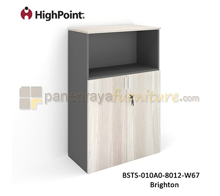 Panen Raya Lemari Arsip Tinggi Kombinasi Rak Dan 2 Pintu Panel HighPoint Storio BSTS 010A0 8012 W67 Brighton