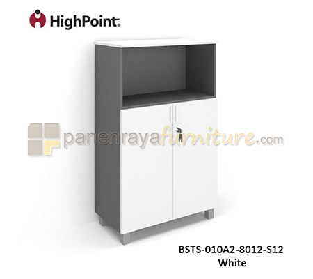 Panen Raya Lemari Arsip Tinggi Kombinasi Pintu Panel Kaki Plastik HighPoint Storio BSTS 010A2 8012 S12 White