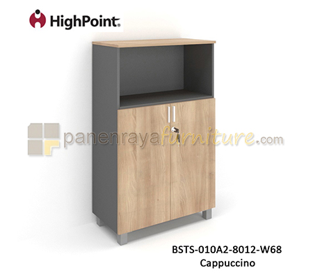 Panen Raya Furniture Lemari Arsip Tinggi Kombinasi Pintu Panel Kaki Plastik HighPoint Storio BSTS 010A2 8012 W68 Cappucci