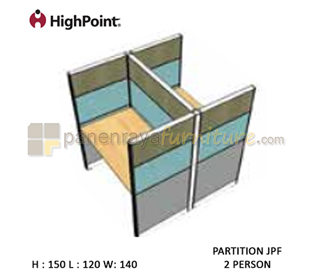 Panen Raya Furniture Workstation 2 Seater Tinggi 150 HighPoint Partition JPF Cappuccino