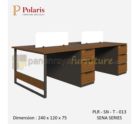 Panen Raya Furniture Workstation Staff 4 Seater Polaris Sena PLR SN T 013 240x120x75