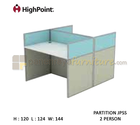 Panen Raya Furniture Workstation 2 Seater Tinggi 120 HighPoint Partition JPSS Oxford Cherry