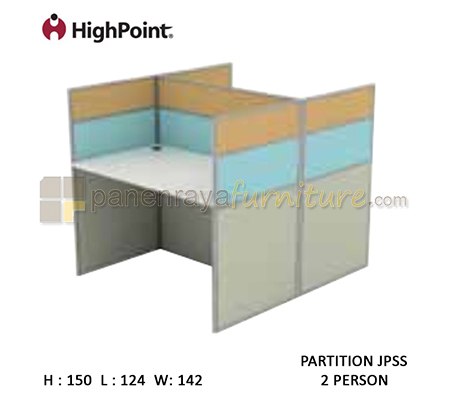 Panen Raya Workstation 2 Seater Tinggi 150 HighPoint Partition JPSS Light Grey