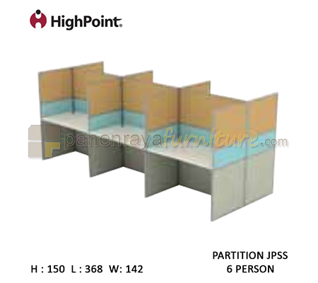 Panen Raya Furniture Workstation 6 Seater Tinggi 150 HighPoint Partition JPSS Cappuccino