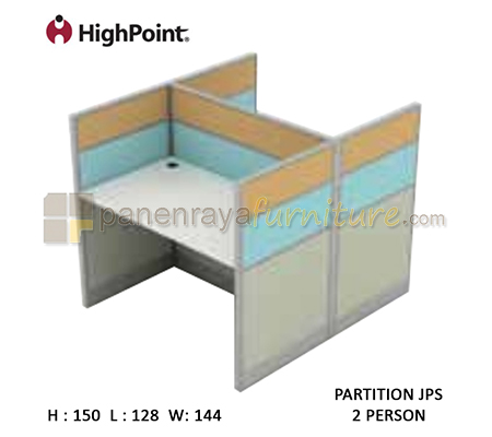 Panen Raya Furniture Workstation 2 Seater Tinggi 150 HighPoint Partition JPS Cappuccino