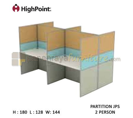 Panen Raya Workstation 2 Seater Tinggi 180 HighPoint Partition JPS Cappuccino
