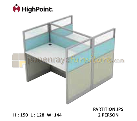 Panen Raya Furniture Workstation 2 Seater Glass Tinggi 150 HighPoint Partition JPS Cappuccino