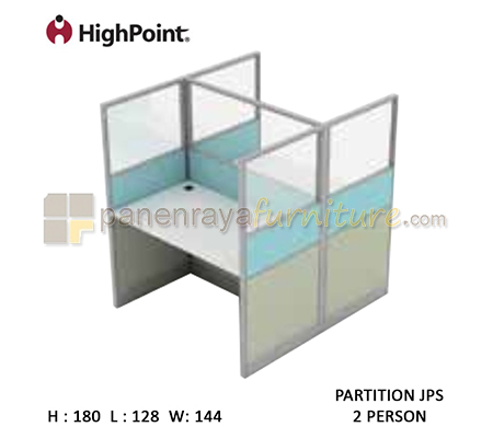 Panen Raya Workstation 2 Seater Glass Tinggi 180 HighPoint Partition JPS Cappuccino