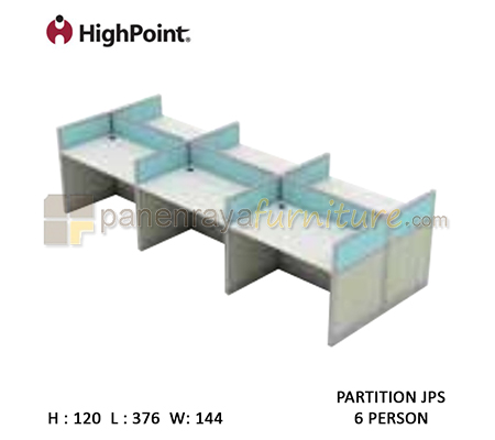 Panen Raya Furniture Workstation 6 Seater Tinggi 120 HighPoint Partition JPS Cappuccino
