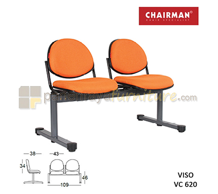 Panen Raya Furniture Kursi Tunggu 2 Seaters Chairman Viso VC 620