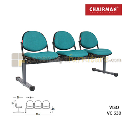 Panen Raya Furniture Kursi Tunggu 3 Seaters Chairman Viso VC 630