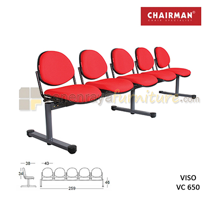 Panen Raya Furniture Kursi Tunggu 5 Seaters Chairman Viso VC 650