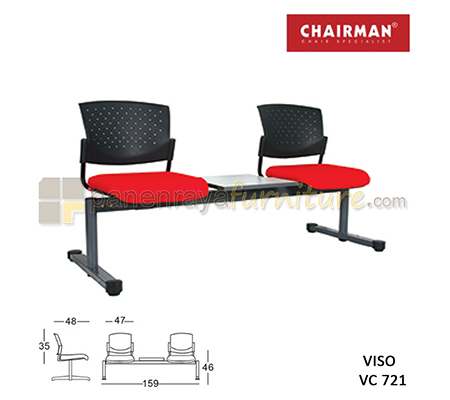 Panen Raya Kursi Tunggu 2 Seaters Plus Meja Chairman Viso VC 721