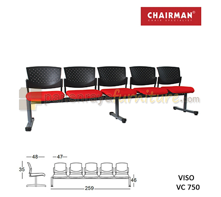 Panen Raya Furniture Kursi Tunggu 5 Seaters Chairman Viso VC 750