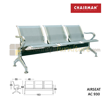 Panen Raya Furniture Kursi Tunggu 3 Seaters Chairman Airseat AC 930