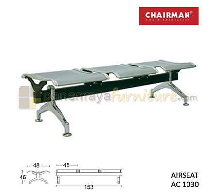 Panen Raya Furniture Kursi Tunggu 3 Seaters Tanpa Sandaran Chairman Airseat AC 1030