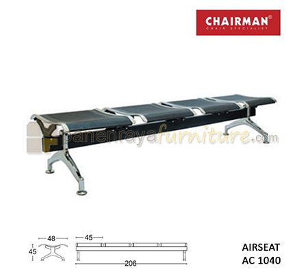 Panen Raya Furniture Kursi Tunggu 4 Seaters Tanpa Sandaran Chairman Airseat AC 1040