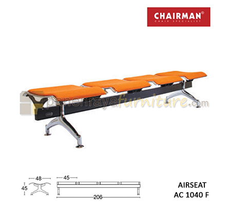 Panen Raya Furniture Kursi Tunggu 4 Seaters Tanpa Sandaran Chairman Airseat AC 1040 F