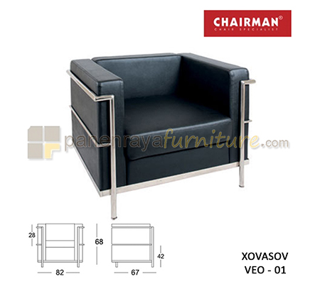 Panen Raya Furniture Sofa Kantor 1 Seater Chairman Xovasov Veo 01