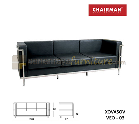 Panen Raya Furniture Sofa Kantor 3 Seaters Chairman Xovasov Veo 03
