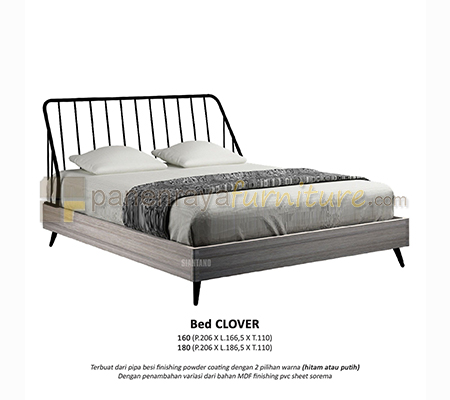 Panen Raya Ranjang Siantano Clover 180x200 Black-Sorema