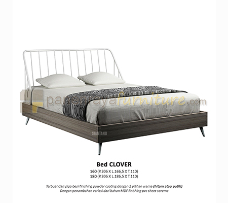 Panen Raya Ranjang Siantano Clover 180x200 White-Sorema