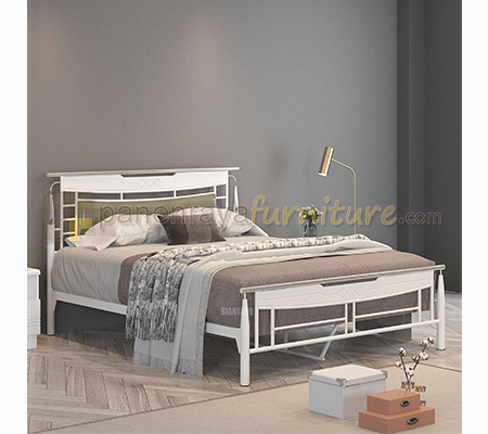 Panen Raya Ranjang Besi Siantano Maldives 160x200 White