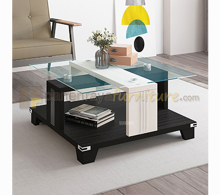 Panen Raya Furniture Meja Tamu Siantano CT 593 Walnut 80x80x40