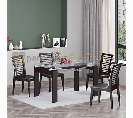 Panen Raya Furniture Meja Makan 4 Kursi Siantano DT 372 set DC 215