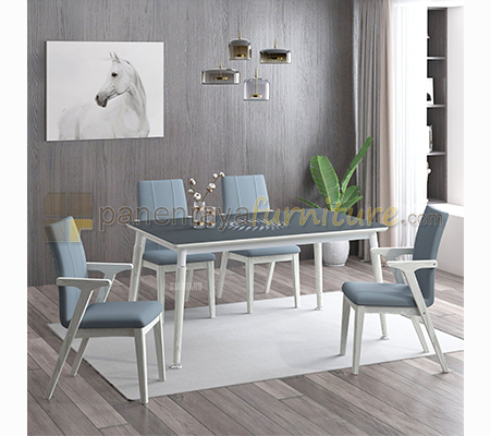 Panen Raya Furniture Meja Makan 4 Kursi Siantano Okura