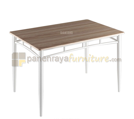 Panen Raya Furniture Meja Makan Siantano DT Hawaii 110x70x76 White-Natural