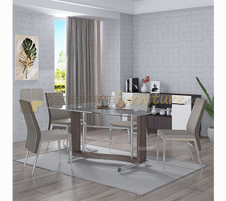 Panen Raya Furniture Meja Makan 4 Kursi Siantano Okinawa 120 Sorema